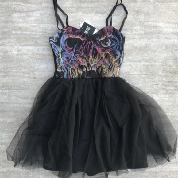 Iron Fist Carl Tulle Black Party Dress - Picture 3 of 4